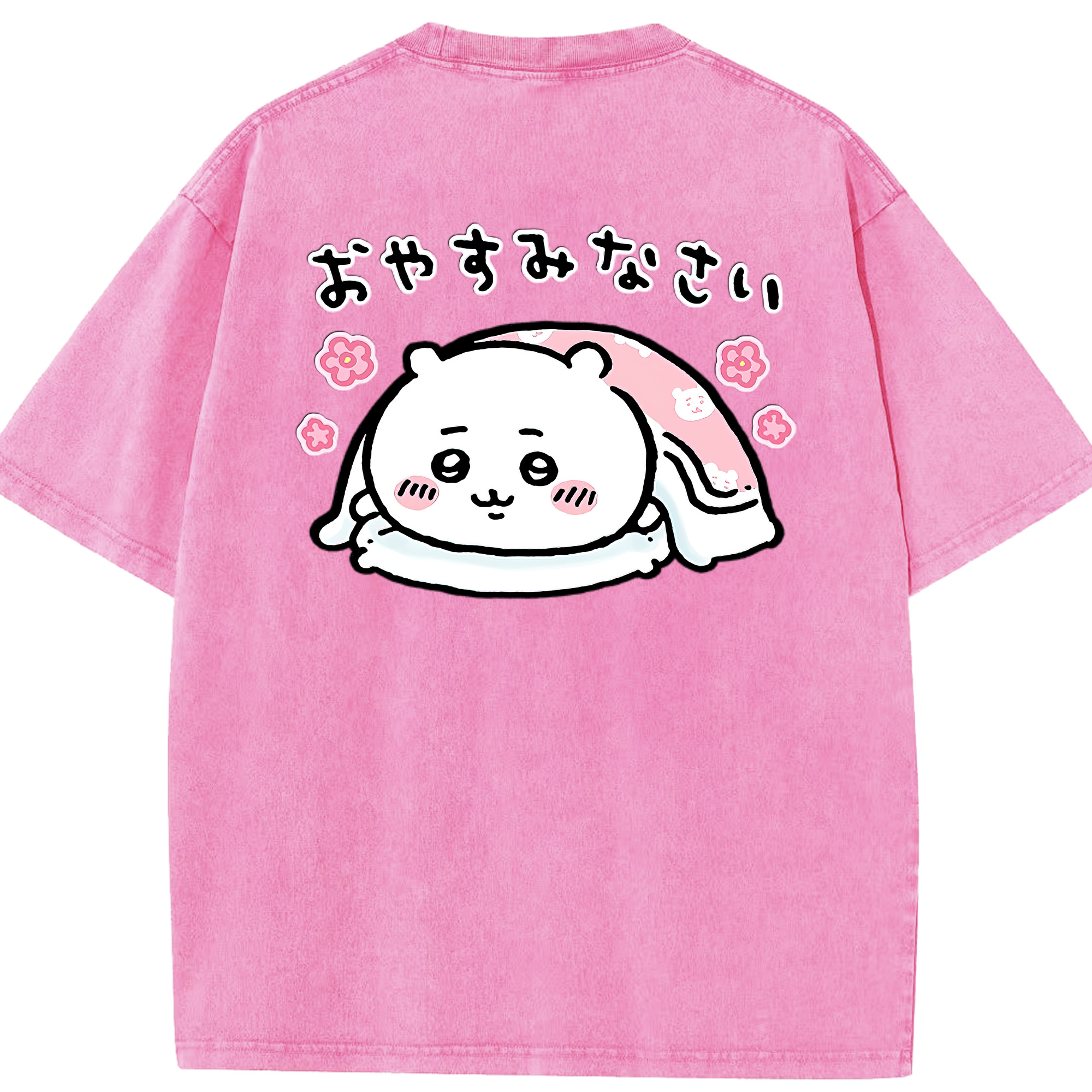 （画像用） ちいかわ ちいかわ Chii-kawa chiikawa 綿100% ヴィンテージ風 半袖Tシャツ（背面プリント）